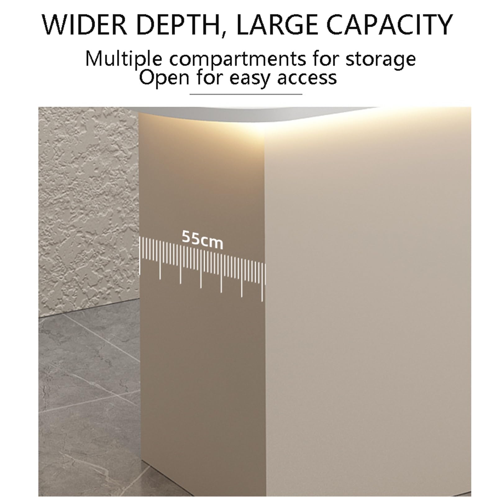 Bancone multifunzionale moderno per la vendita al dettaglio con cassetti bloccabili e banco di archiviazione per reception reception per checkout hall salone di bellezza 110 cm/43,3 pollici