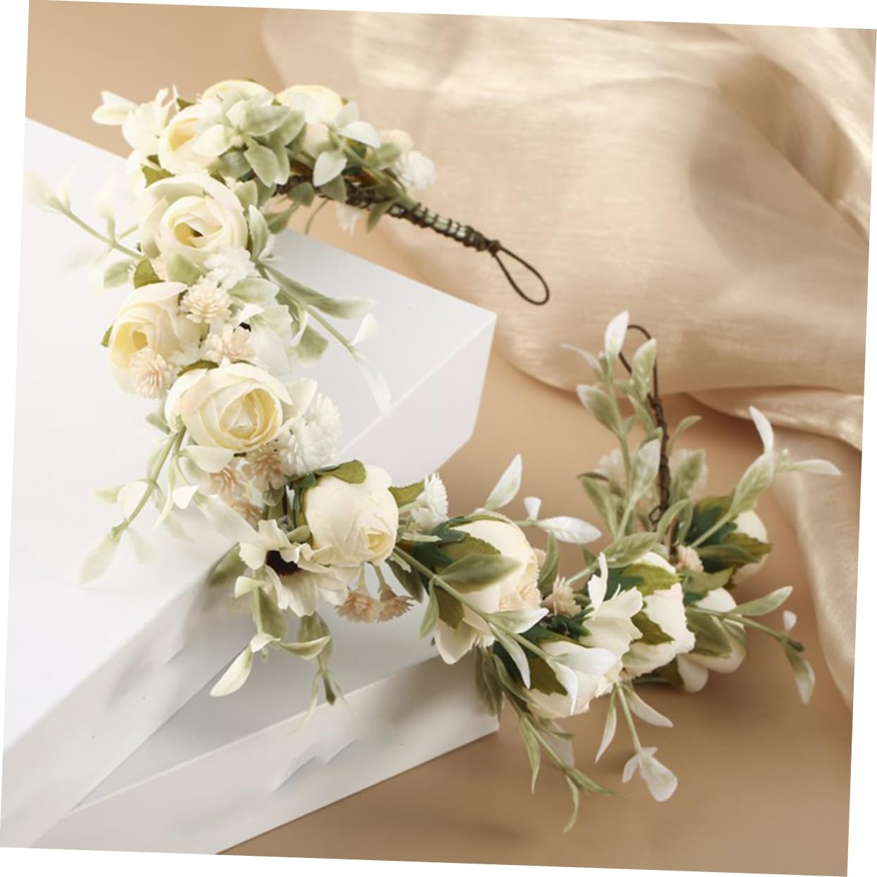 VALICLUD 3stücke Blumenkranz Haarreif Für Hochzeiten Bachelorette-partys Festivals Verstellbares Haarschmuck-accessoire Für Damen Aus Weichem Sanften Farben Einzigartig Und Elegant