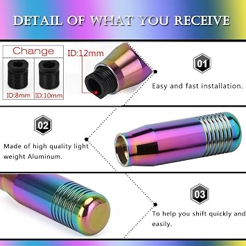 Universal Car Shift Knob,Manual 8.5CM 5/6 Speed Gear Knob-Colorful