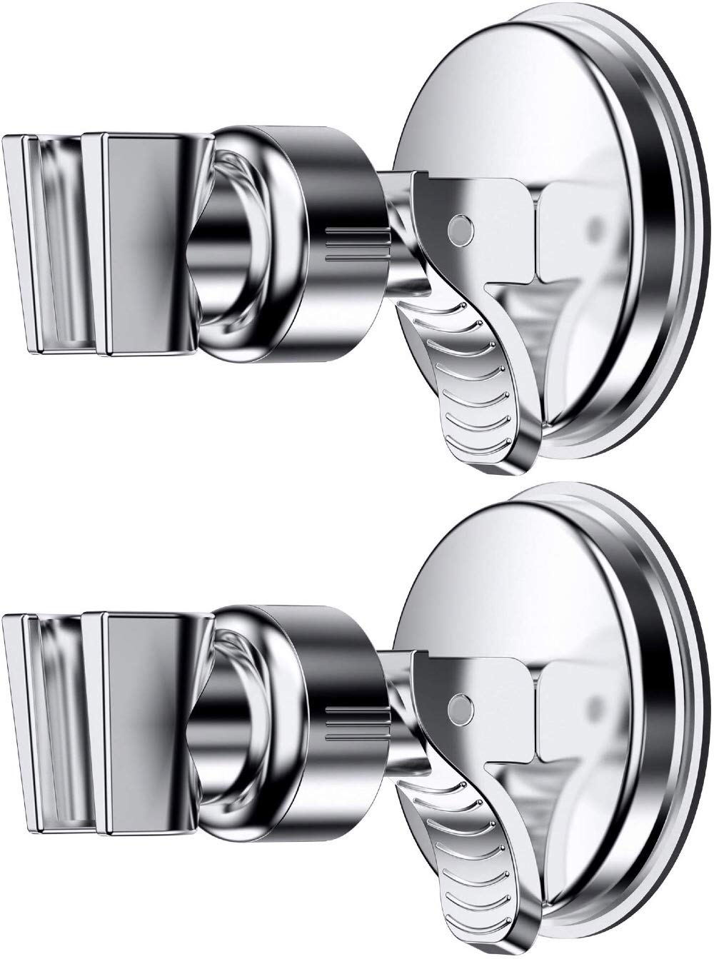 Adjustable Shower Head Holder, Bathroom Suction Cup Handheld Shower Head Bracket, Removable Handheld Showerhead & Wall Mounted Suction Bracket (Two Packs)
