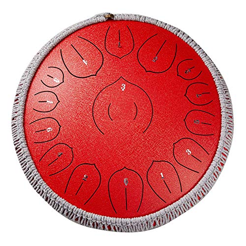 Steel Tongue Drum 14 pulgadas 15 notas rojo miniatura 4