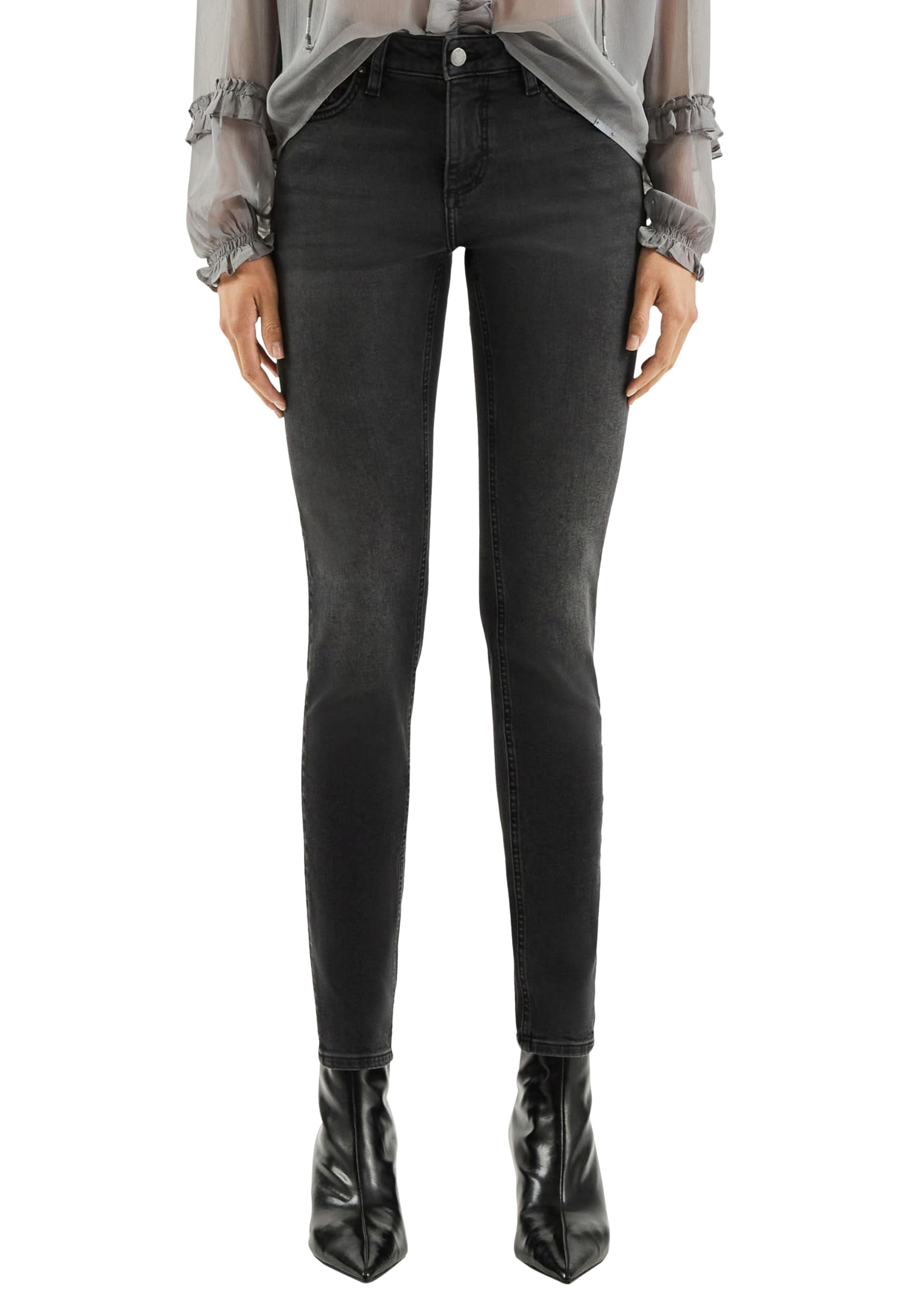 QS Damen Jeans Hose Sadie, Skinny Leg Jeans Sadie/Slim Fit/Mid Rise/Skinny Leg