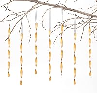 Vista 8 de AMS Adornos para árbol de Navidad, juego de 24 piezas de adornos de carámbanos retorcidos de aluminio para árbol de Navidad, fiesta de Año Nuevo