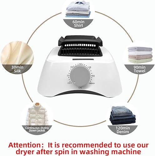 Miniatura 3 de Secadora de ropa portátil, 1000 W, secadora portátil de doble capa, secadora portátil para lavandería, secadora de ropa de acero inoxidable,