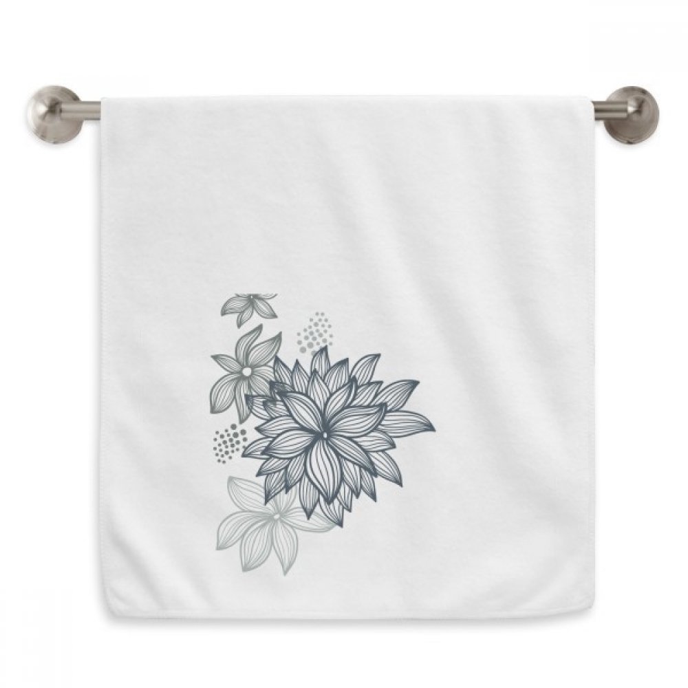 Serviettes moelleuses fleurs colorées au motif diadème artistique blanc