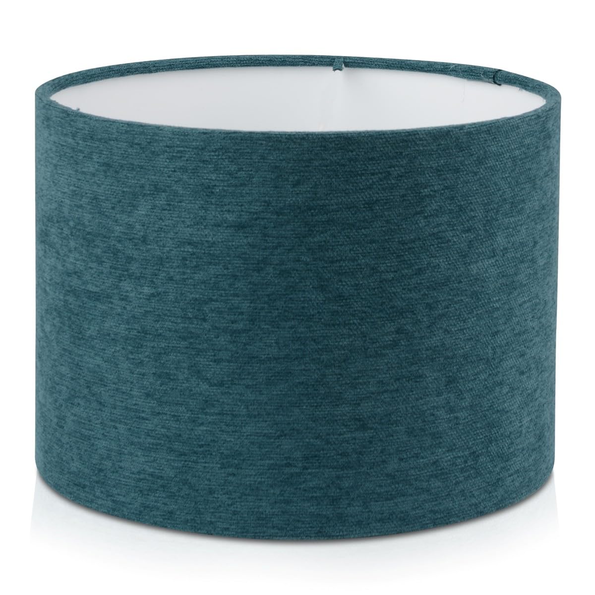Kushade Blue,Teal,White Belvoir Teal Drum Lampshade Table Lamp/Floor Lamp, Ceiling Pendant (Diameter 16" (40Cm))