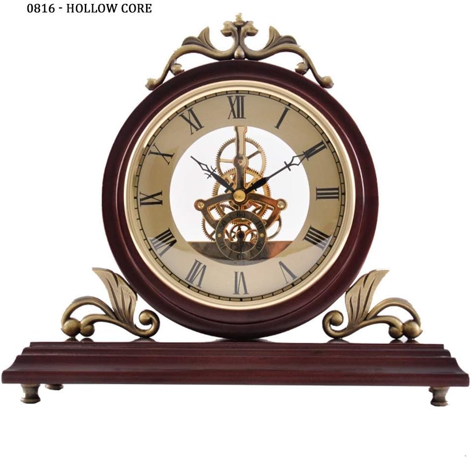 Mantel Clock, Wooden Mantle Clock for Living Room Décor Old-Fashioned Retro Mantel Clock, Battery Operated for Table Living Room Decor Shelf Gift Clock,