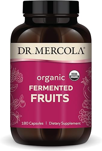 Miniatura 1 de Dr. Mercola Frutas fermentadas orgánicas, 60 porciones (180 cápsulas), suplemento dietético, orgánico certificado por USDA, sin OMG, sin soja