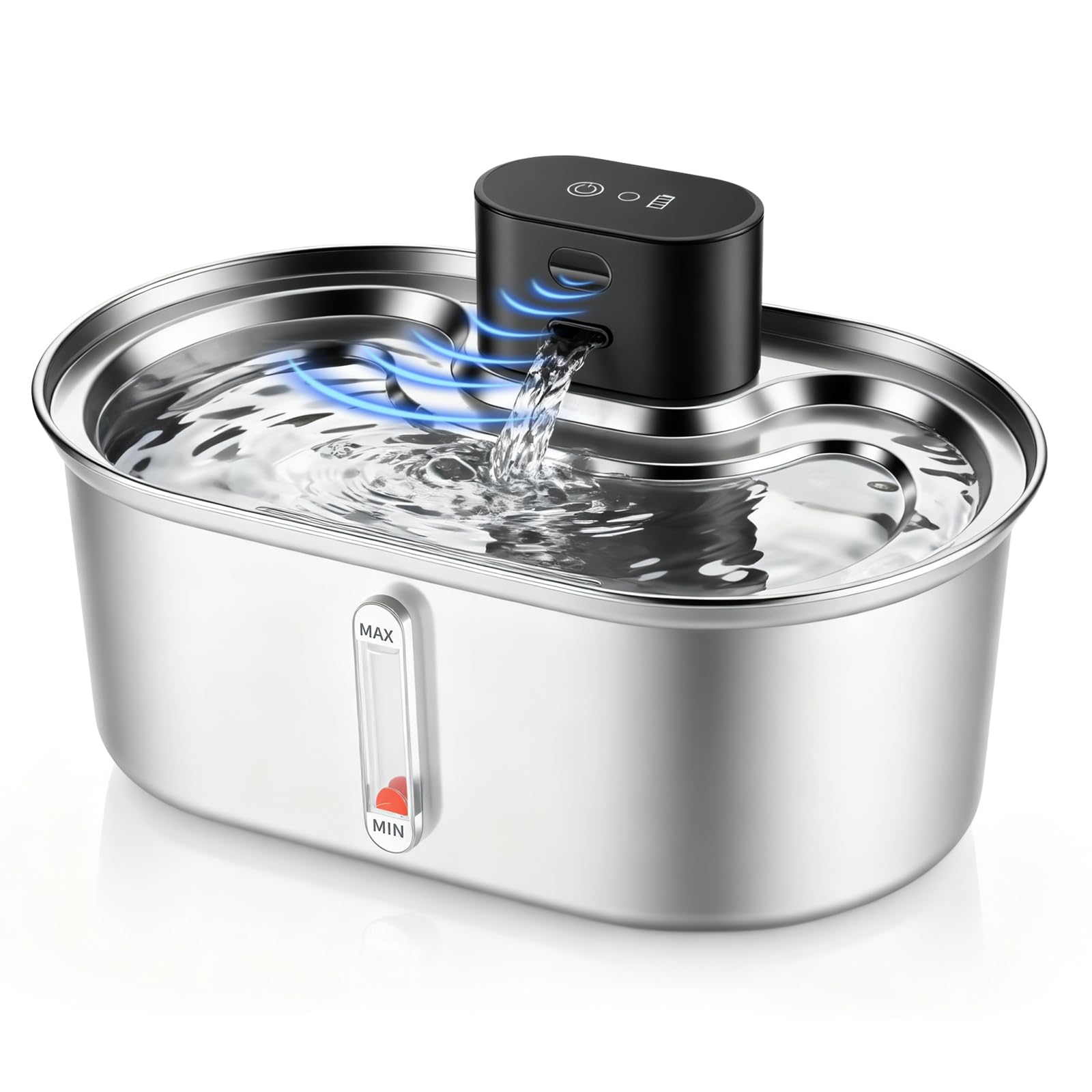 Diealles Shine Fontanella per Gatti Senza Fili, 3.5L Abbeveratoio Gatto Automatico, 5000 mAh Ricaricabile con Silenzioso Sensore di Movimento con Filtro per Gatti e Cani di Piccola Taglia