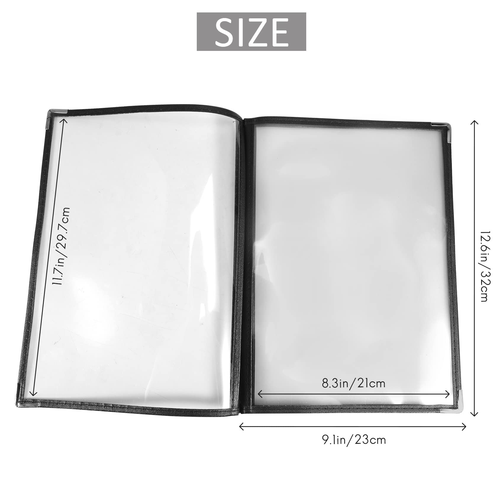 Copertine per Menu Ristorante Trasparenti da 2 Pezzi per Bar nel Stile Libro nel Formato A4 Bar 4 Pagine 8 Visualizza