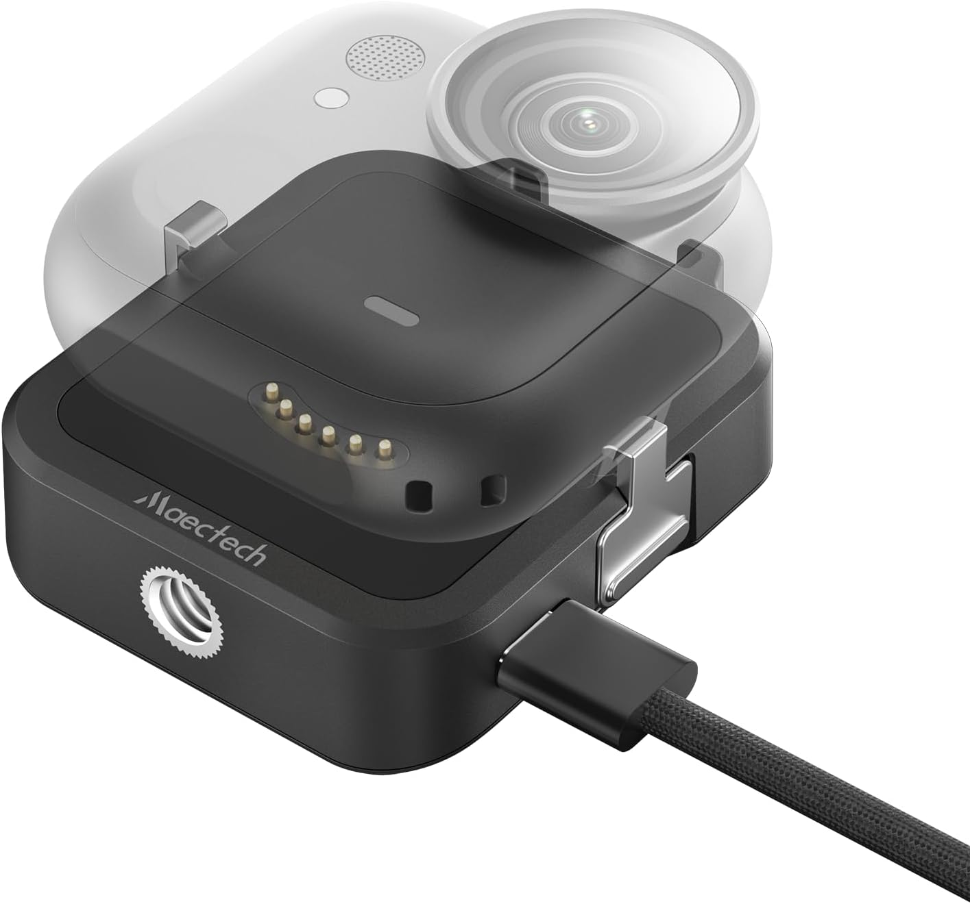 Charging Base for Insta360 GO Ultra Charging Dock Station for GO Ultra Accessories Quick Release Mount - Black