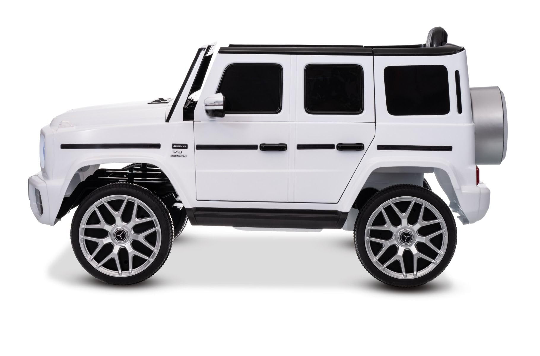Macchina elettrica bambini Mercedes Classe G 2025, Bianco, Originale con Licenza, Batteria al Litio, auta elettrica per bambini 3-5 anni con telecomando 2.4 GHz, MP3/USB/Bluetooth