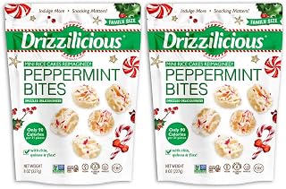 Peppermint Mini Rice Cakes with Chia, Quinoa, Flax & Avocado Oil, Lightly Sweetened Whole Grain Snack, Gluten-Free, Non-GMO, 8 oz Bags (2 Pack) - Total 16 oz