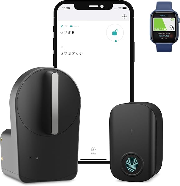 【Top Model】Candy House (CANDY HOUSE) Smart Lock SESAME 5+ Fingerprint Pad IC Card Reader SESAME TOUCH Sesame Touch Suica Compatible PASMO Compatible Apple Watch FeliCa MIFAIR Mobile Suica No - 1