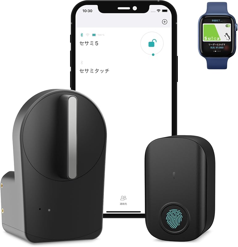 【Top Model】Candy House (CANDY HOUSE) Smart Lock SESAME 5+ Fingerprint Pad IC Card Reader SESAME TOUCH Sesame Touch Suica Compatible PASMO Compatible Apple Watch FeliCa MIFAIR Mobile Suica No
