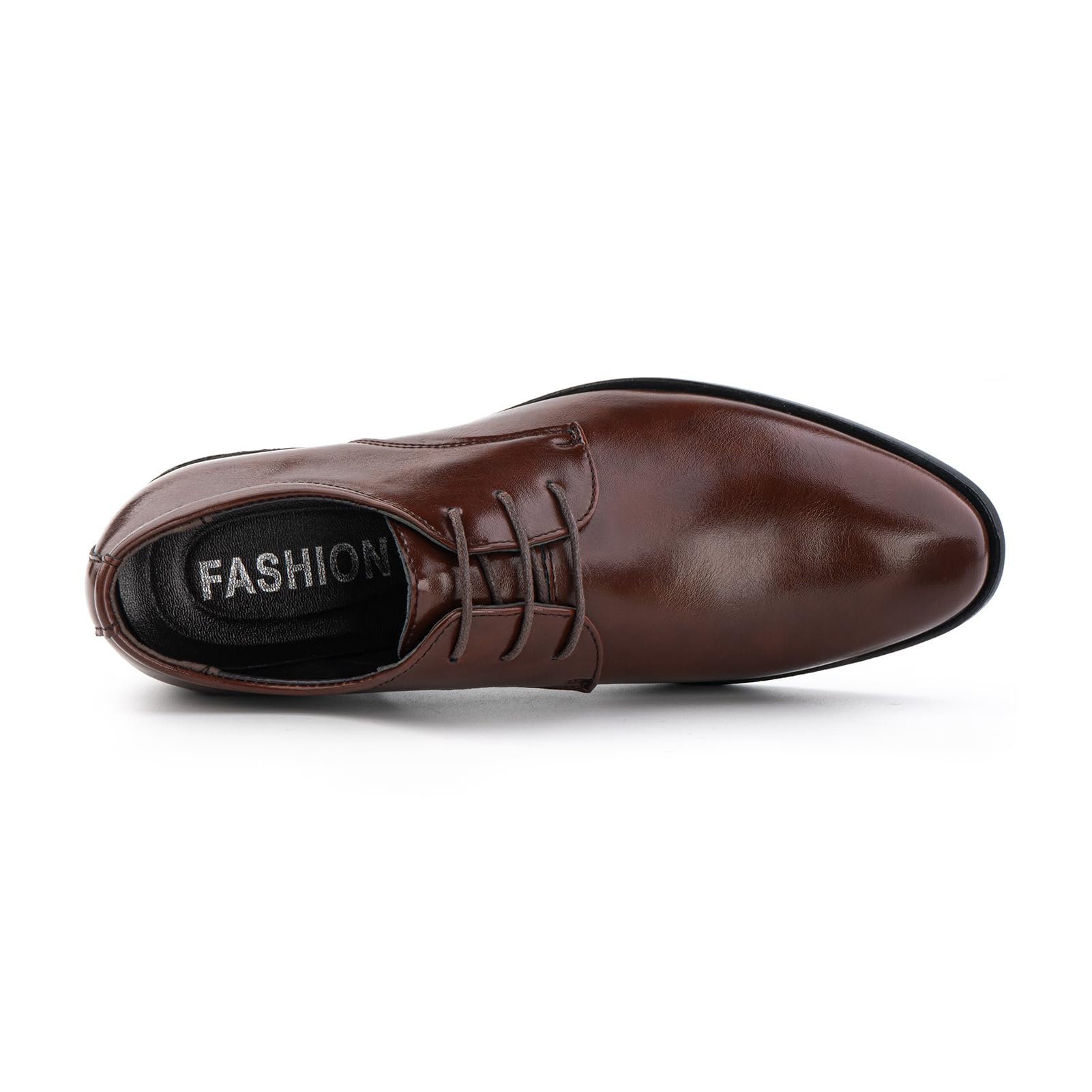 Hitmars Zapatos Oxford Hombre Zapatillas Vestir Derby Zapatos Boda Brogues Formales Cordones Clásico Traje Marrón 46 EU