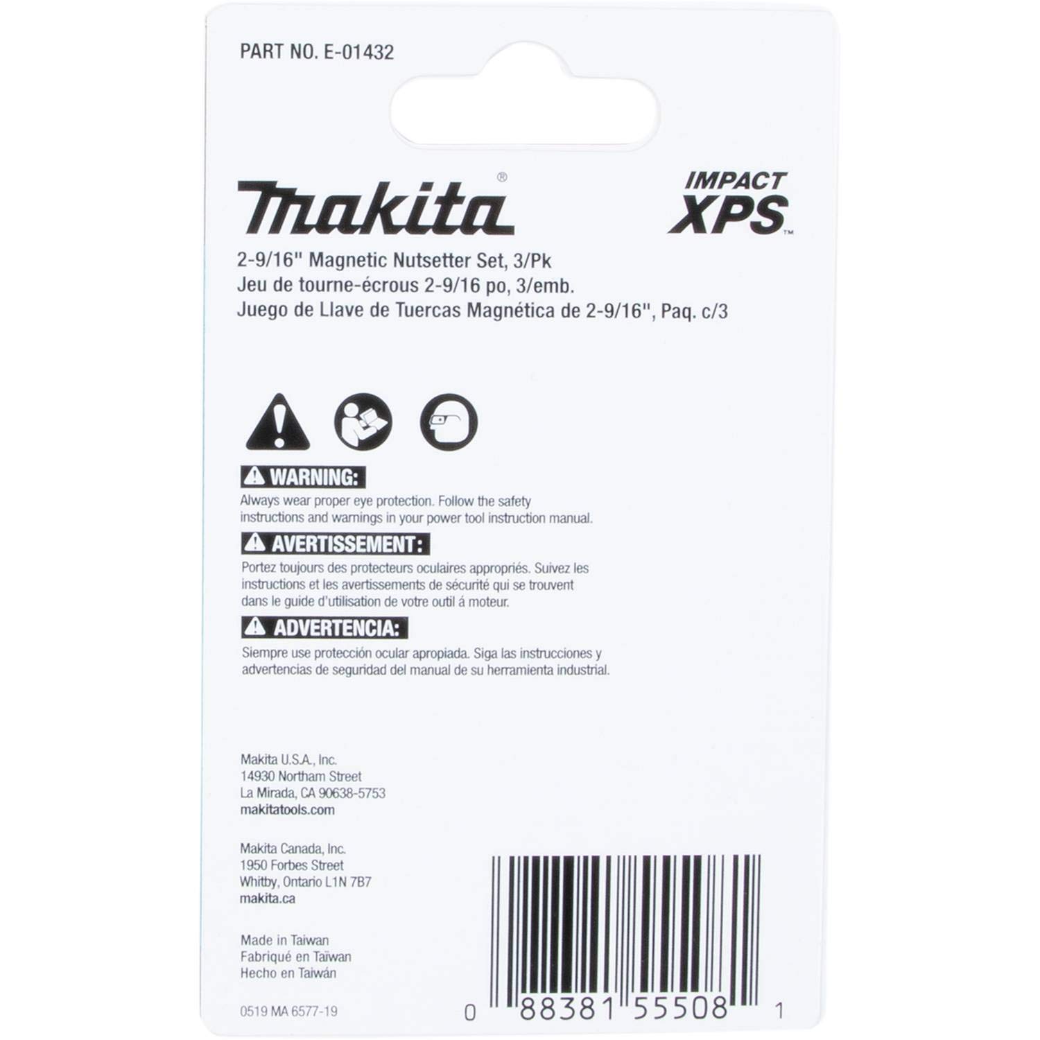 Makita Impact Nutsetters - 3 Piece Set -7