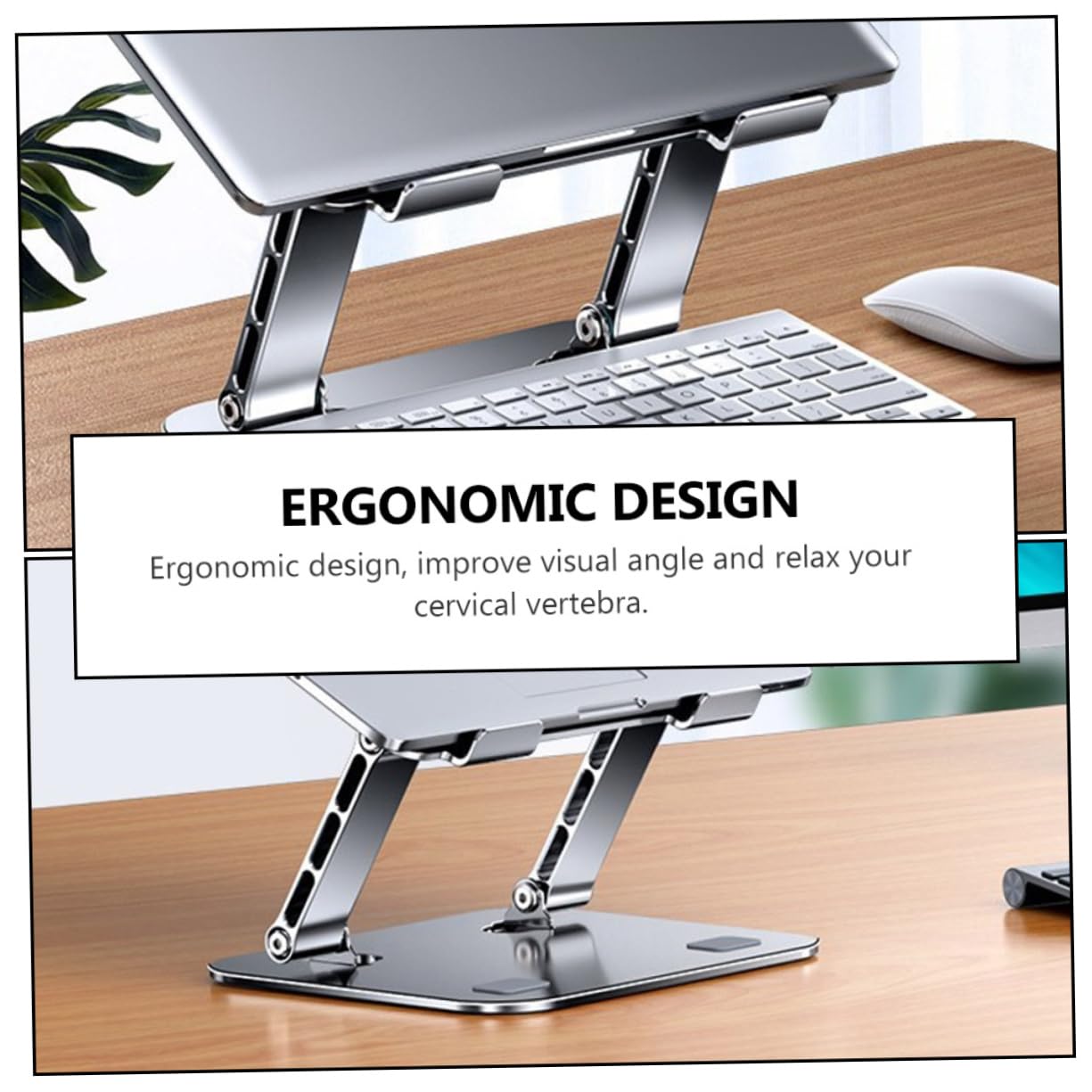 1Pezzi Laptop Ventilato e Ergonomico per Scrivania e Compatibile con Notebook