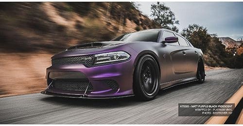 Miniatura 4 de KPMF Rollo de Envoltura para Automóvil K75400 Morado MateNegro Iridiscente  K75565  (Muestra 3 pulgadas x 5 pulgadas)  Envoltura de Vinilo