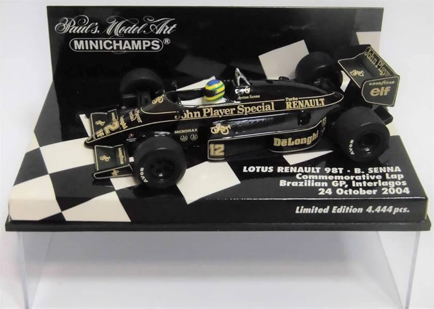 ミニチャンプス F1 ロータスルノー98T A.セナ JPSタバコ仕様1/43 ミニチャンプス 1/43 ロータス ルノー 98T アイルトン セナ 1986