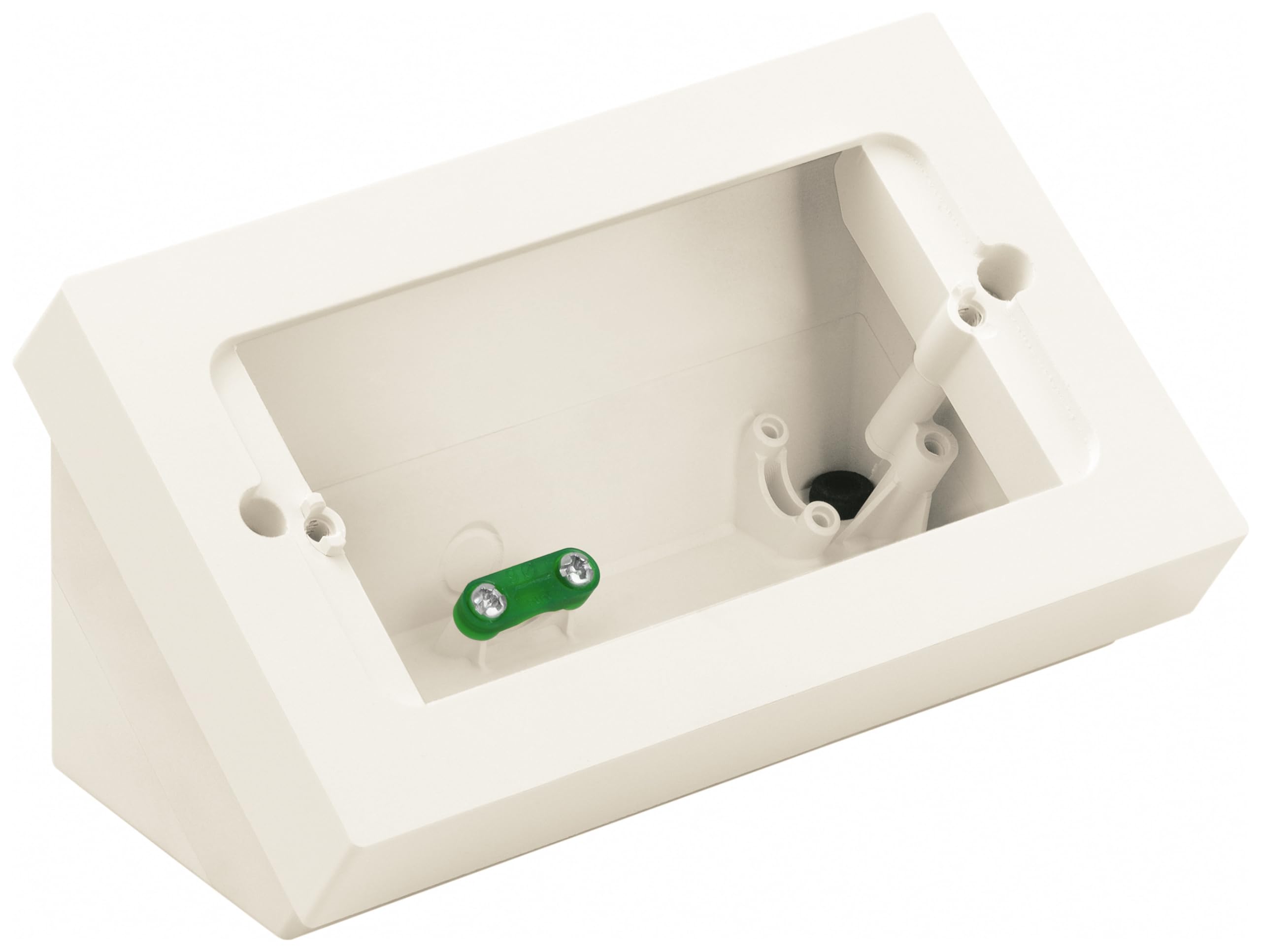 Vimar 30784.B Linea Scatola inclinata da tavolo, installazione di 4 moduli, in doppia versione: 1-profondità massima 32 mm, 2-profondità massima 44 mm, Da completare con supporto e placca