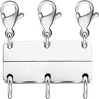 Vista 13 de Clysoru Collar con cierres y cierres para mujer, oro y plata, múltiples para separador en capas, cuentas extensoras de cadena, collares y pulseras