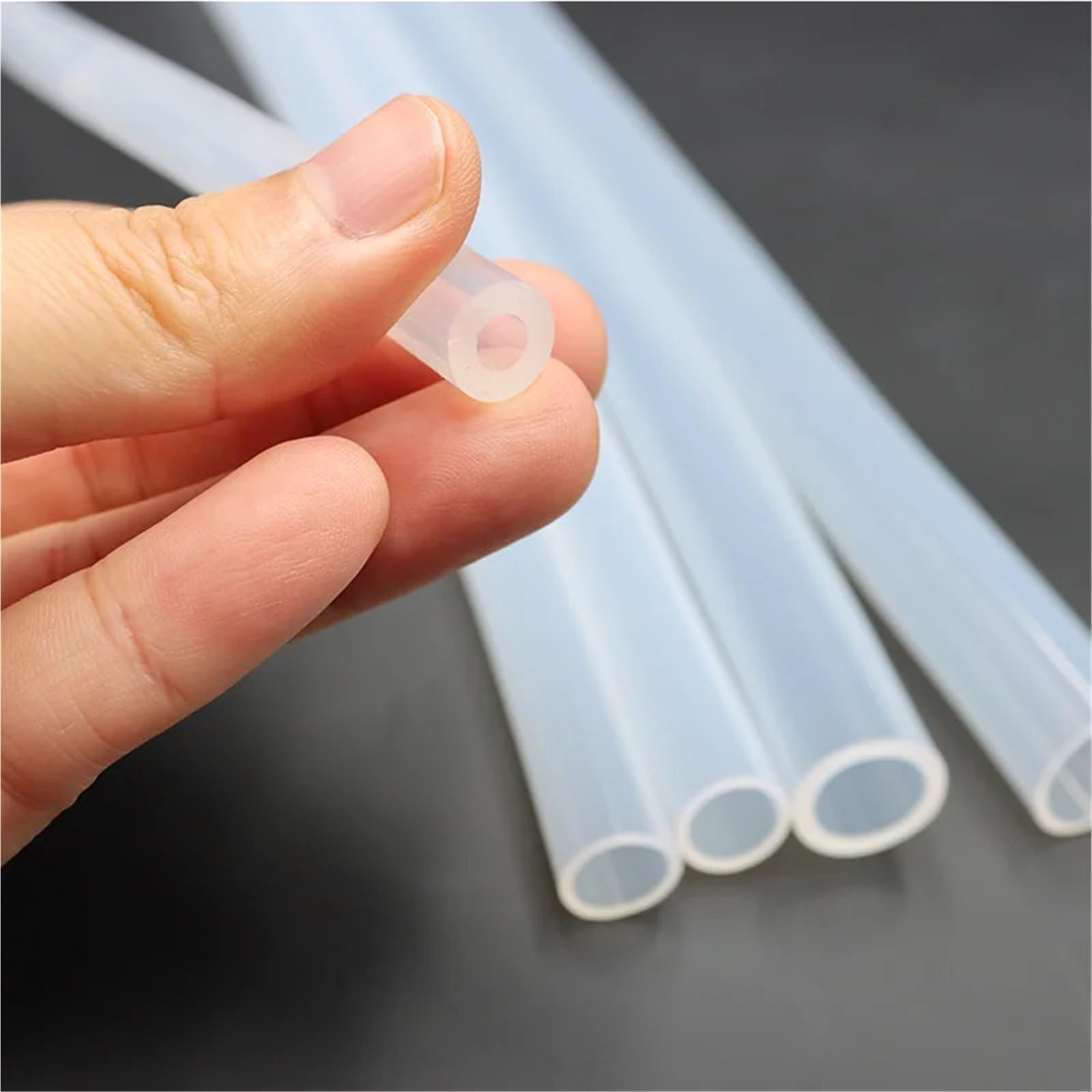 Transparent High Temperature Resistant | Silikonschlauch 2 4 6 7 8 10 12 mm flexible Weichwasser-Aquariumpumpe(5 Meter,D 8mm x OD 12mm)