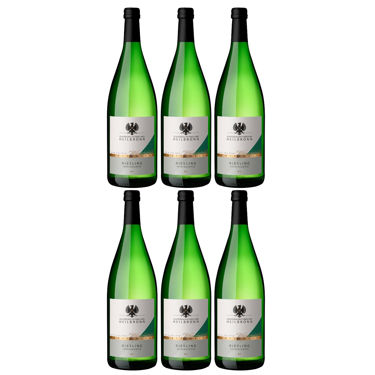Heilbronner Staufenberg Riesling feinfruchtig Weißwein Riesling Deutschland inkl. FeinWert E-Book (6 x 1l)