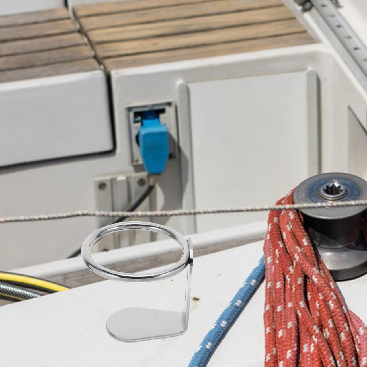 BESTonZON Supporto da parete in acciaio inox per barche yacht Rv resistente alla corrosione Robusto bicchiere portabottiglie