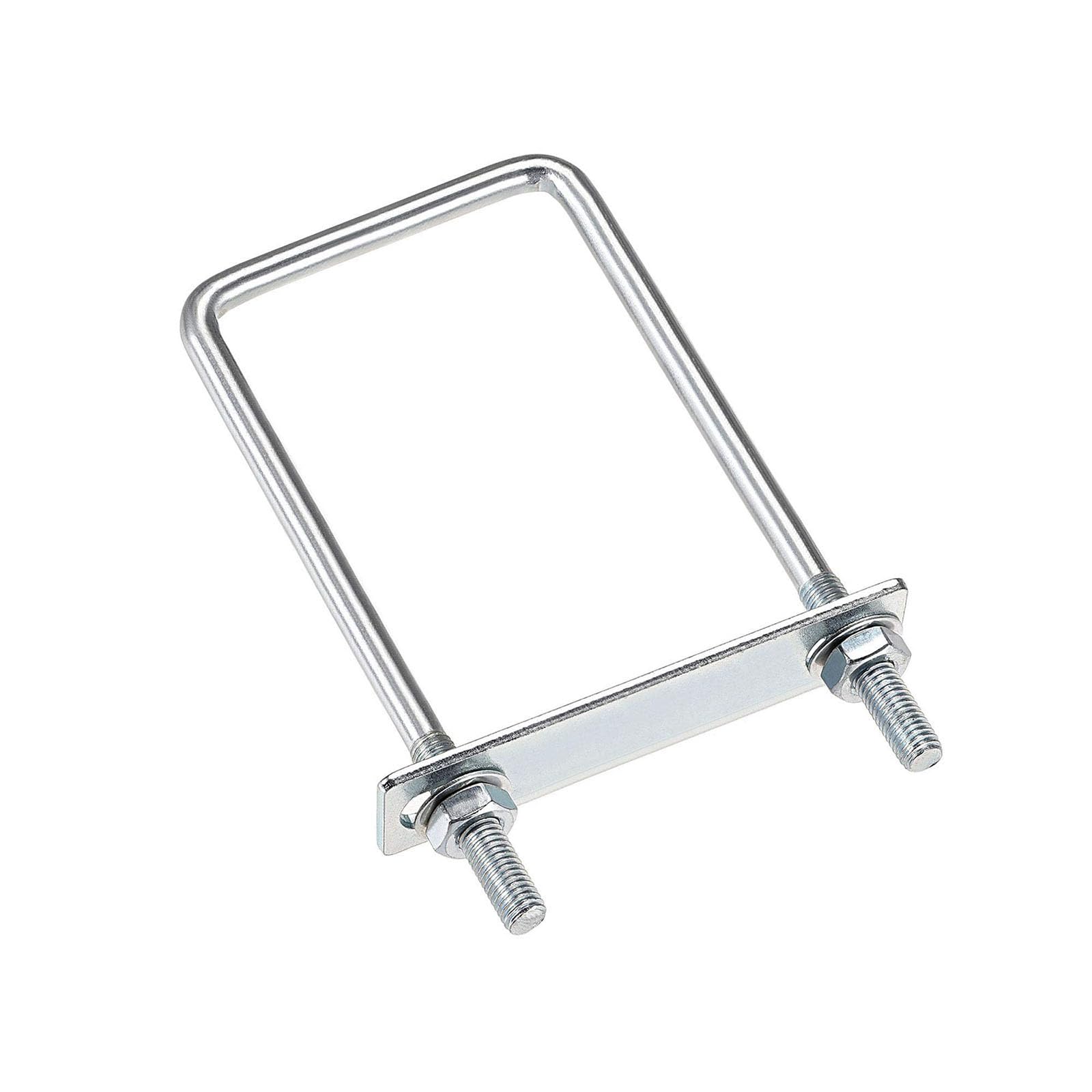 TA-VIGOR M8 Square U-Bolts, 60mm Inner Width 150mm Length Steel U-Bolts with Nut, Plate