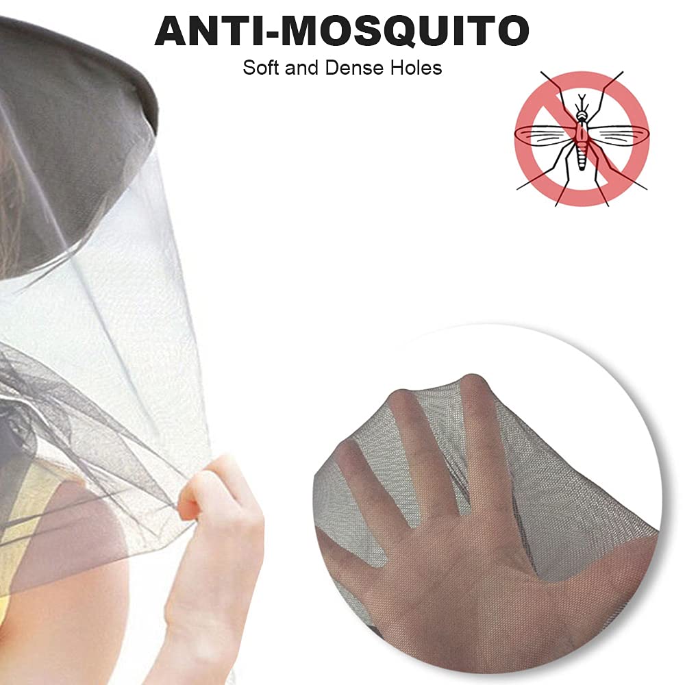 AYAMAYA Chapeau avec Filet Anti-Moustique, Chapeau de Pêche Anti-Insectes pour Hommes/Femmes, Chapeau de Camouflage Apiculture pour la Pêche en Plein Air, la Randonnée, Le Jardinage