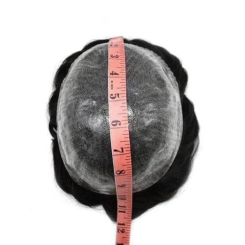 Miniatura 5 de RESHE Tupé de cabello humano real para hombre, sistema de reemplazo de piezas de pelo para hombres, pieza de pelo polivinílico para hombres,