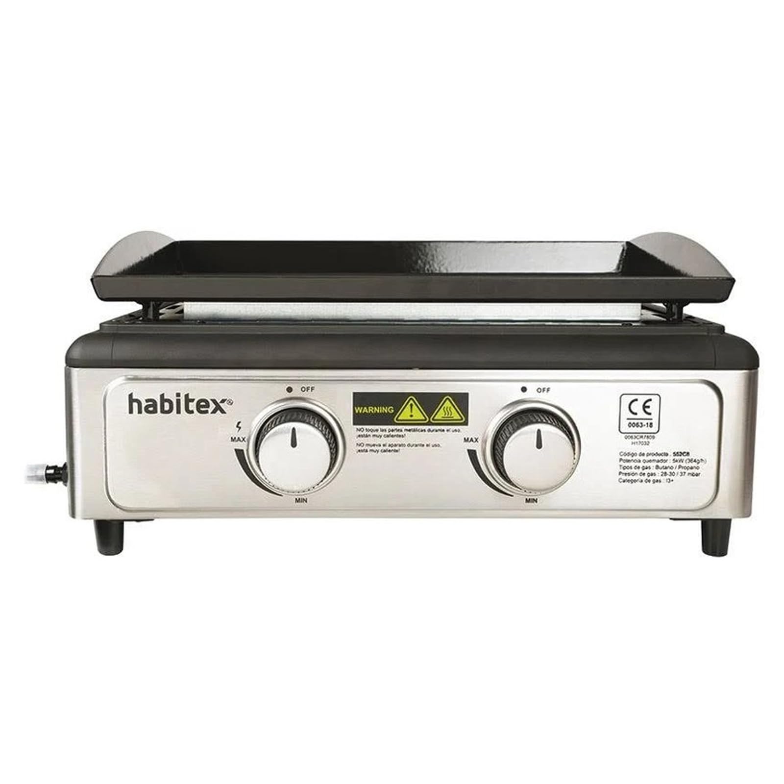 Habitex Barbacoa-Plancha Gas BT 50. 53x46x23 cm