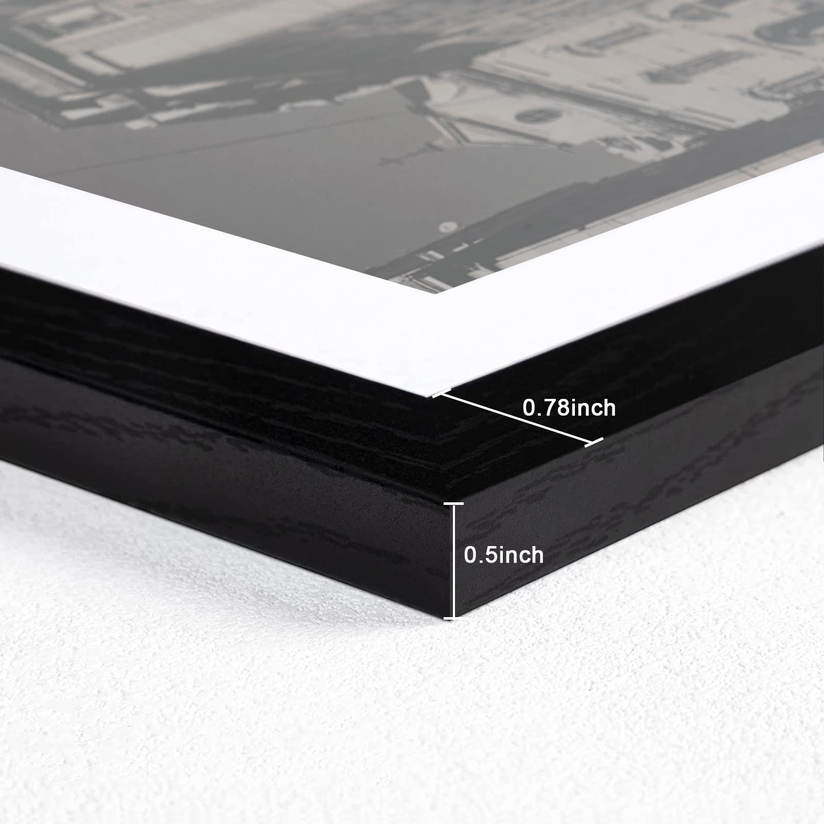 eletecpro 9x12 Picture Frames Set of 10, Display 6x8 or 5x7 Photo with Mat or 9x12 without Mat, Wall Gallery Photo Frames, Table Top Display or Wall Mounting (Black, 9x12)