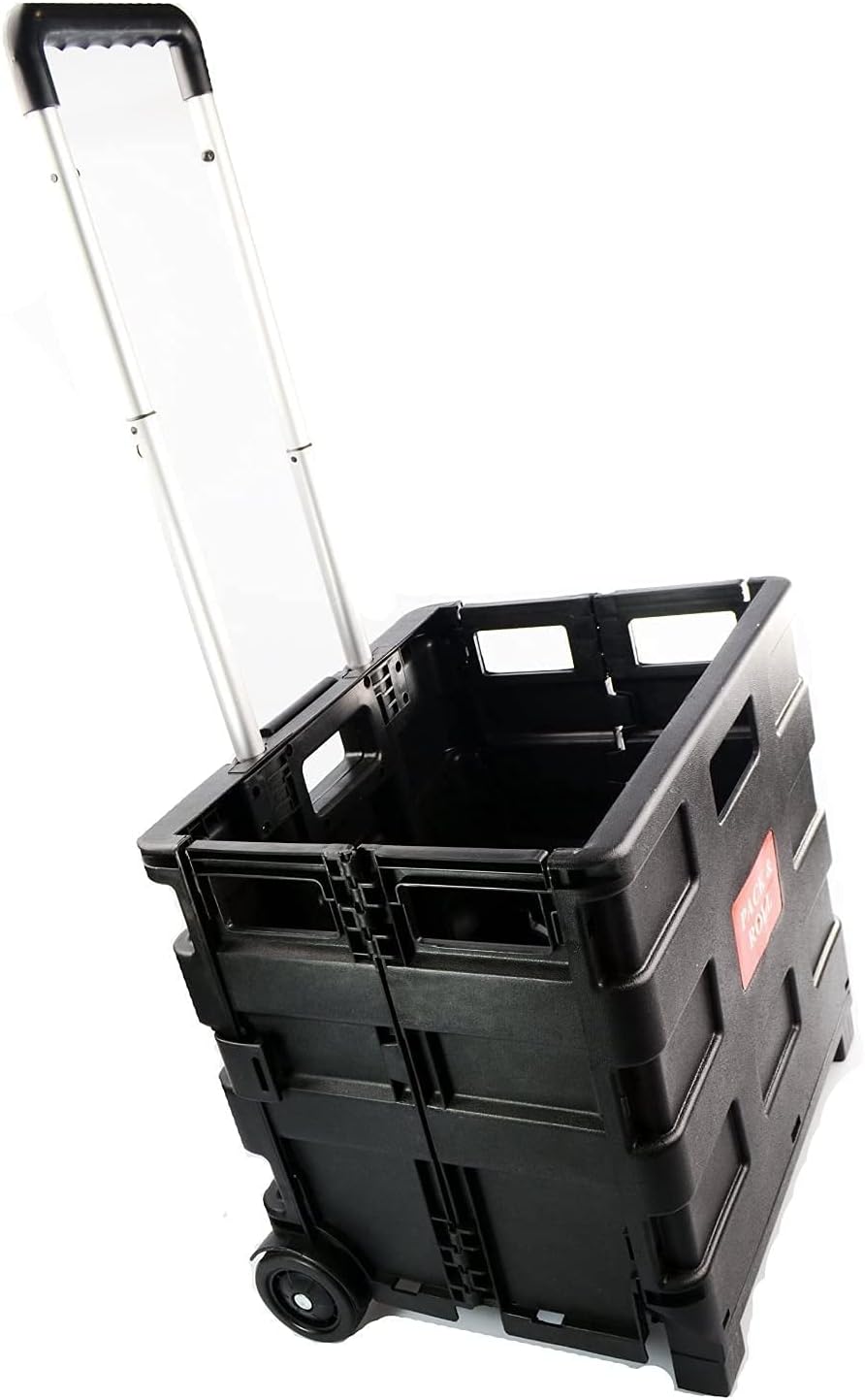 Trendi® 35kg Folding Shopping Trolley Storage Boot Cart Box Crate Car Van Camping