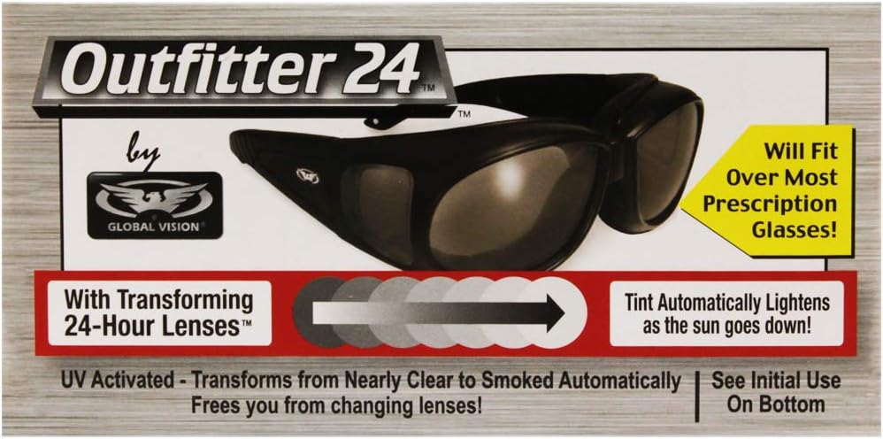 Global Vision Outfitter 24 Auto-Darkening Photochromic Motorcycle Riding Safety Sunglasses ANSI Z87.1+ - Image 8