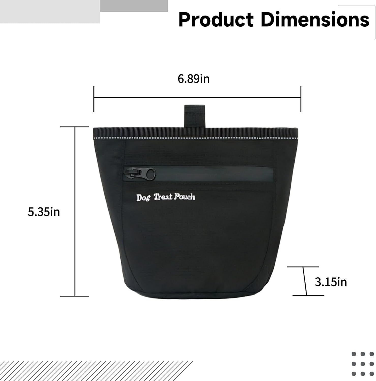 Black Dog Training Pouch, Pet Treat