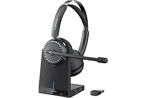 LEVN Wireless Headset: The Unbeatable Listening Station for Uninterrupted Work and Crystal-Clear Calls