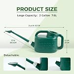 Bamworld Watering Can Indoor Plants 2 Gallon Plastic Watering Can Indoor Outdoor Long Spout Water Can for Gardening