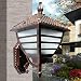Produktbild Hdmy Außenwandleuchte Laterne Bronze Kupfer Wand IP56 Chinesischen Stil Retro Vintage Vier Ecken Einzigen Kopf Glas Schatten Wandleuchte Wandleuchte