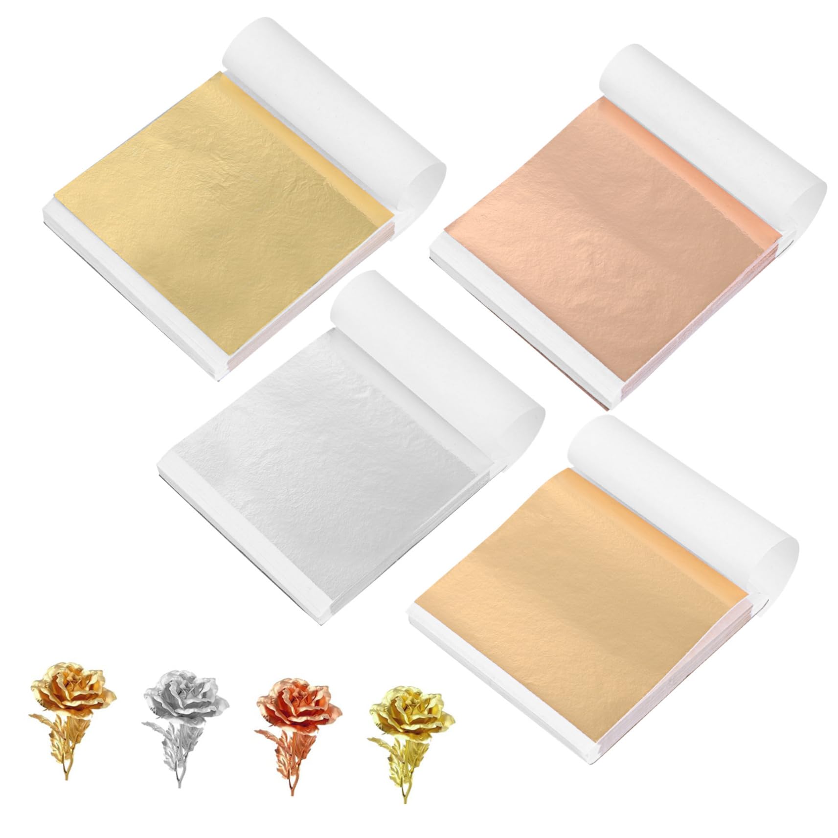 LALAFINA Shiny Foil Transfer Sheets 400pcs Craft Foil Sheets in Colors for Decorative Craft Paper and Nail Art