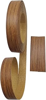 HGKJHFmelamine Edging Tape。pre Coated with hot melt Adhesive Flexible Veneer Edge Edging, Used for Cabinet and Furniture Maintenance (Warm Brown Oak Color, 1.81cm*7.6m)