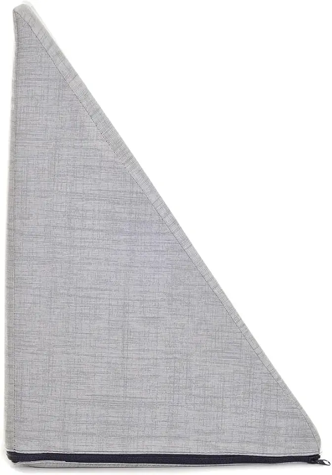 Travesseiro Triangular Espuma Encosto Anatômico Adulto Apoio Costas Repouso Leitura 36x58x34 (Cinza)