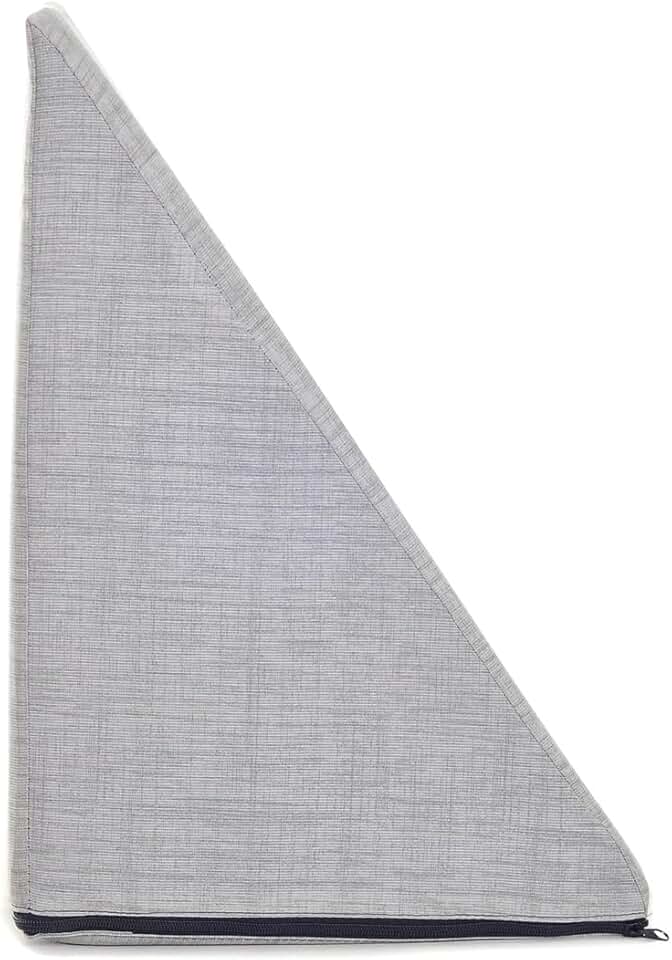 Travesseiro Triangular Espuma Encosto Anatômico Adulto Apoio Costas Repouso Leitura 36x58x34 (Cinza)