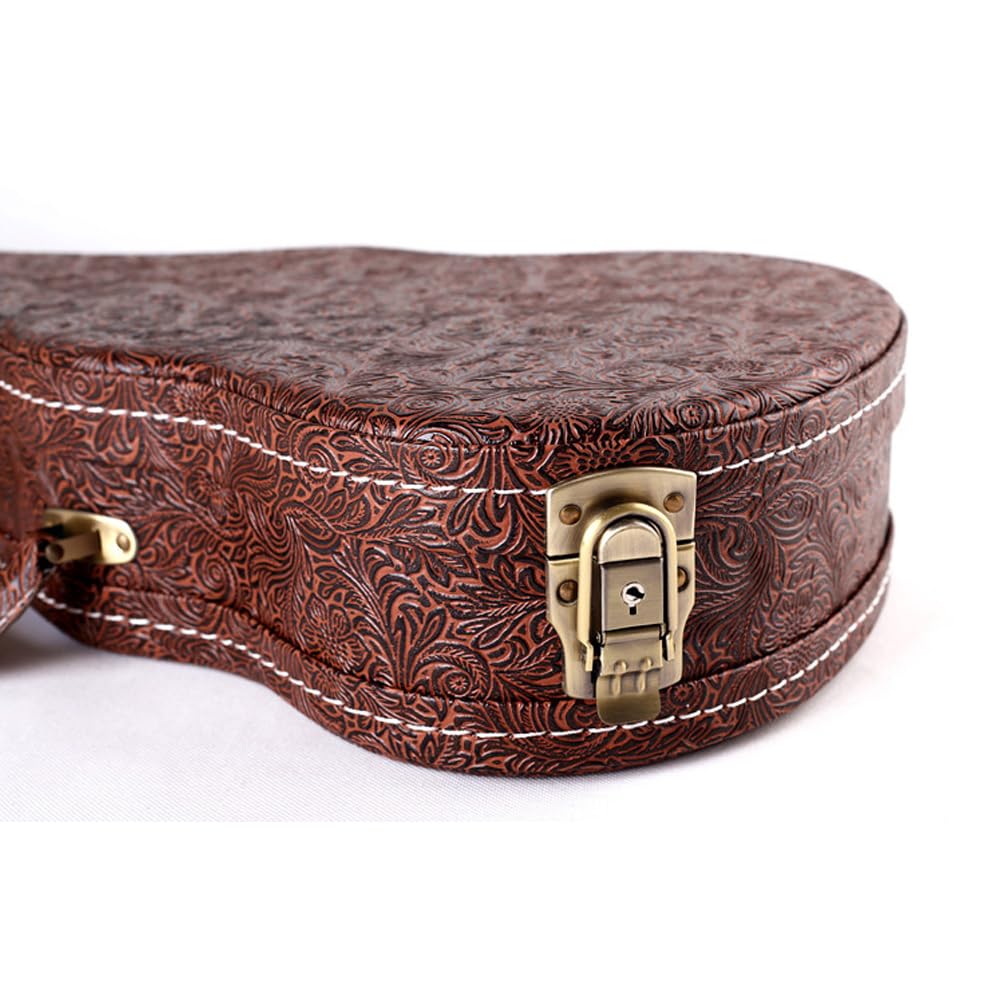 Custodia per ukulele da 58,6 cm, 66 cm, 71,1 cm, in legno, custodia in pelle per chitarra (66 cm)