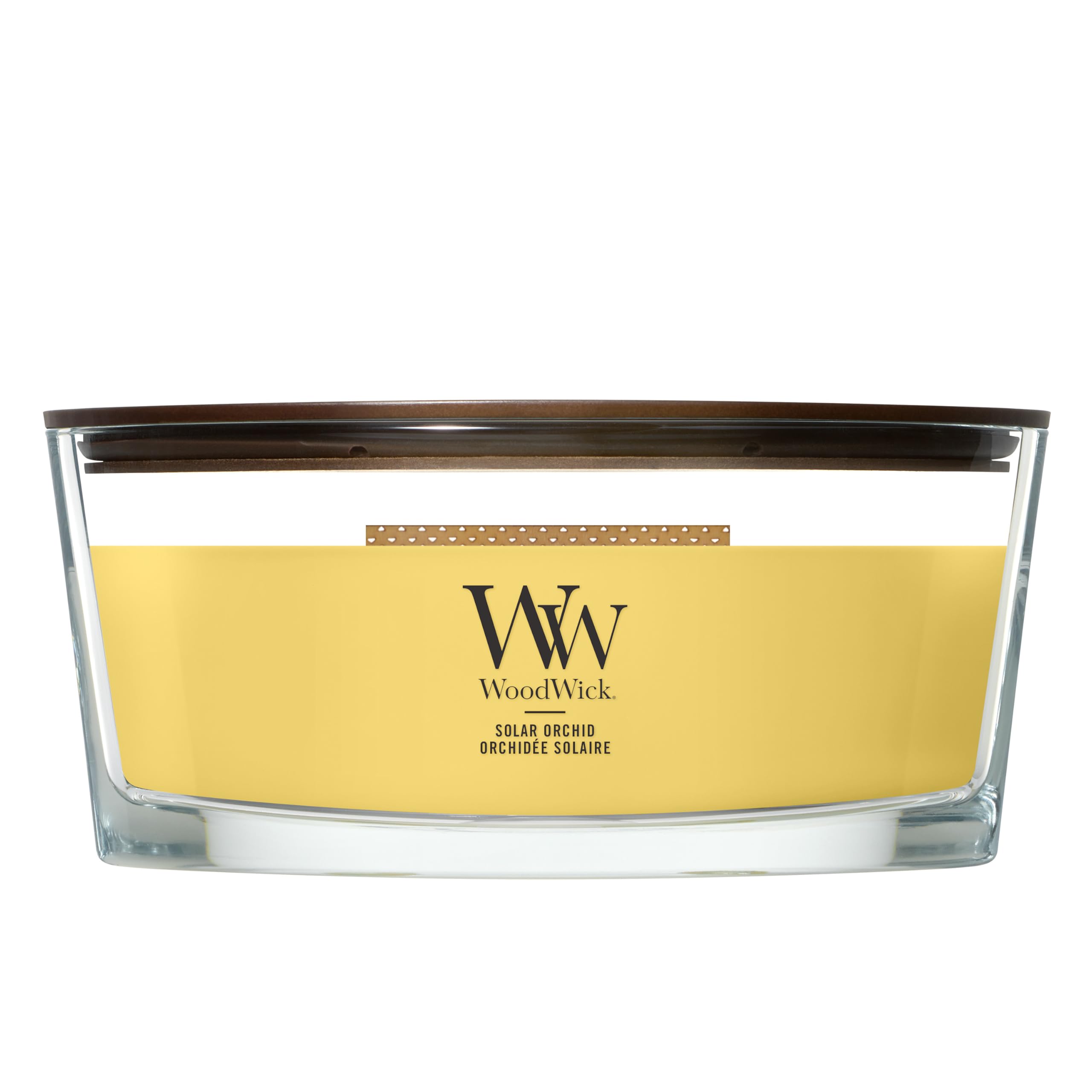 WoodWick | Vela Elíptica | Orquídea Solar | Gran regalo para mujeres