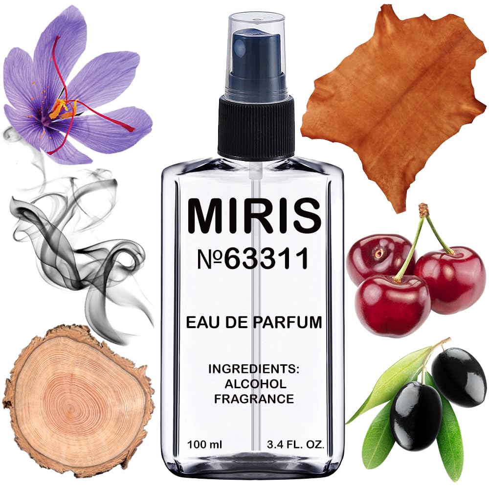 MIRIS No. 63311, Inspired by Cherry Smoke, Long-Lasting Unisex Eau de Parfum for Women & Men, Spray 3.4 Fl Oz / 100 ml