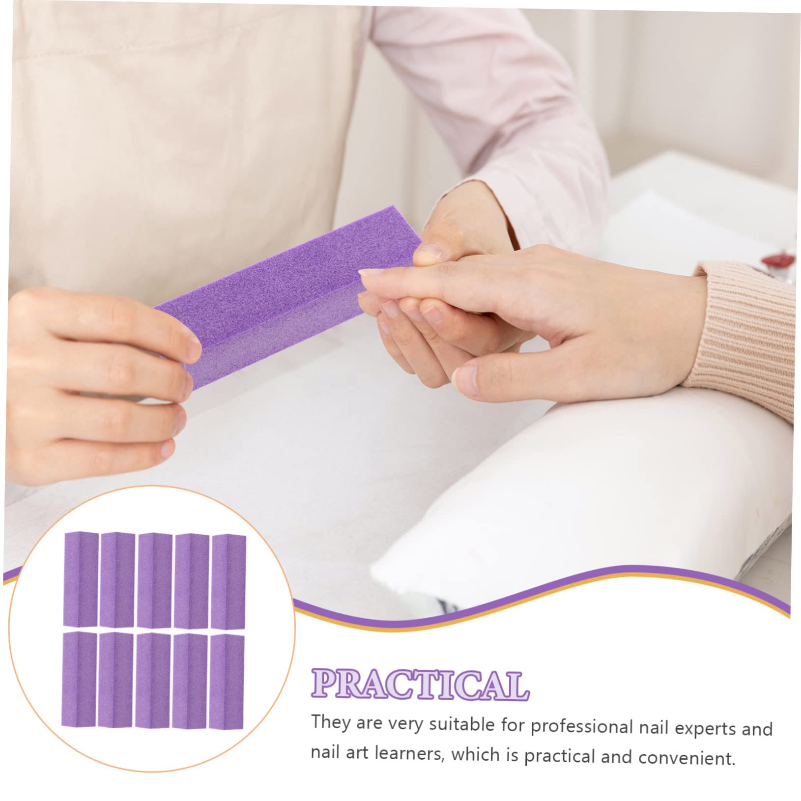 Healeved 40piezas Bloques De Pulido De Uñas De Lados Para Manicura y Pedicura Limas De Uñas Esponjadas Herramienta Práctica Para Manicura Profesional