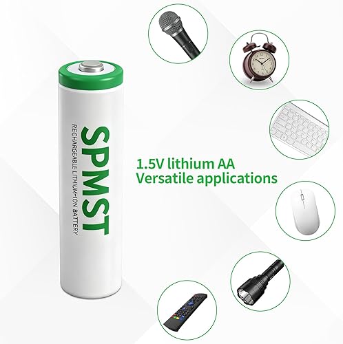 Miniatura 3 de Baterías AA, paquete de 8 baterías AA de litio de 2800 mWh, 1.5 V, alto rendimiento, doble A, batería de larga duración para linterna, juguetes,