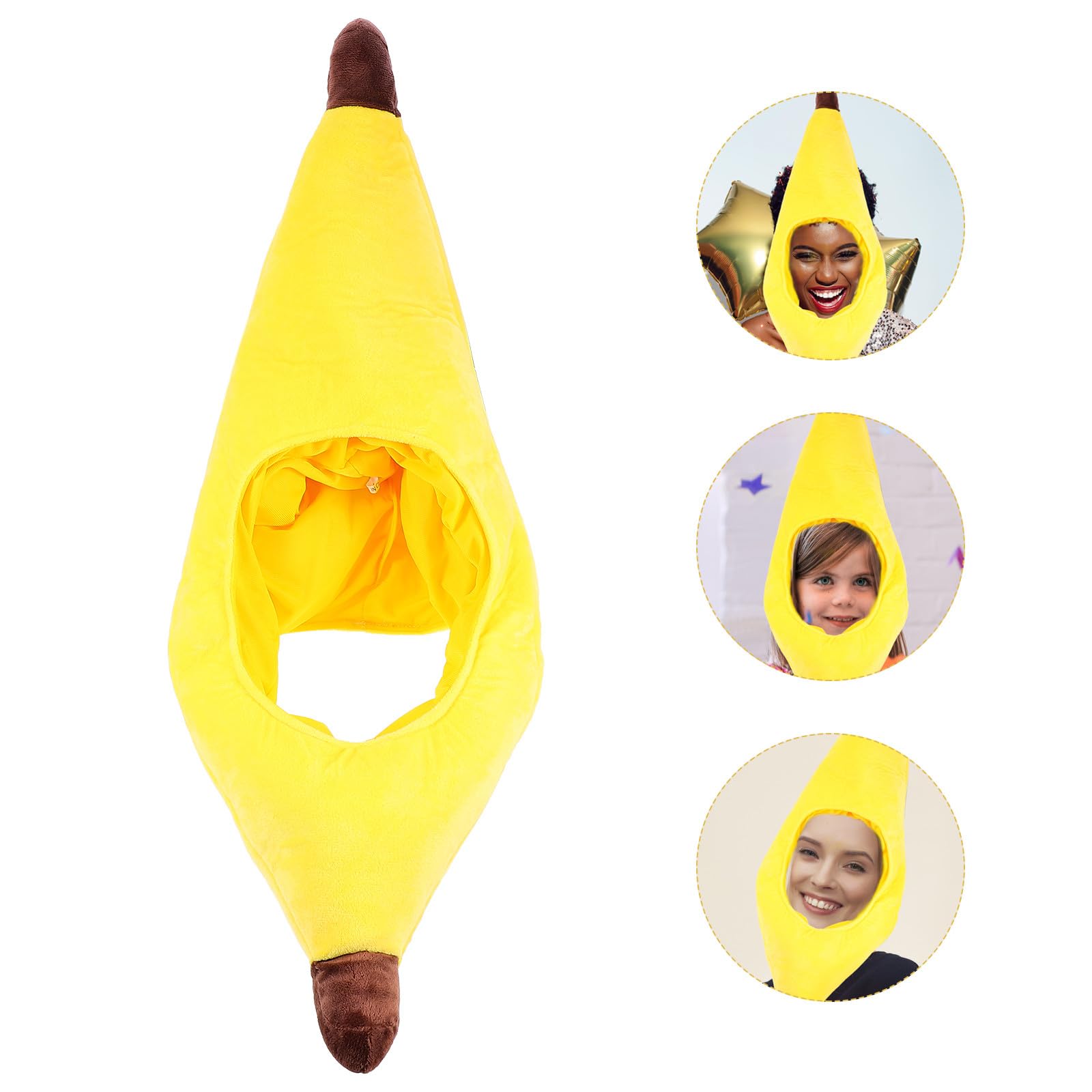 Sombrero de Fiesta Forma de Plátano Divertido, Gorra de Disfraz Novedosa para Carnaval y Eventos, Accesorio Ligero y Cómodo para Fiestas Temáticas